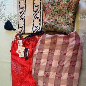 Women’s Indian Accessories - Three Scarves and a pouch!